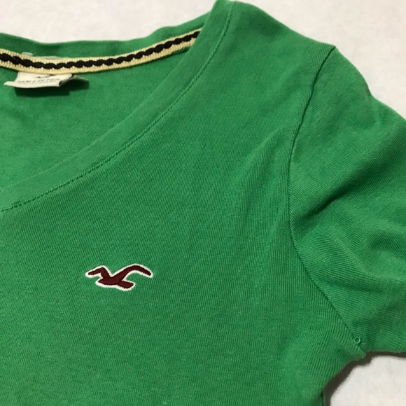 Hollister Girls S Green V-neckline Long Sleeves Pullover Top Blouse - Picture 13 of 14